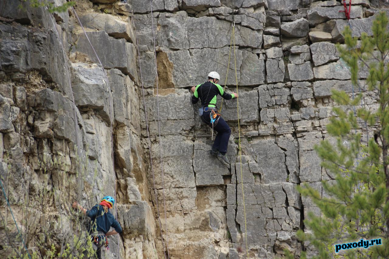 Скалолазание на Дюкинских карьерах во Владимирской области