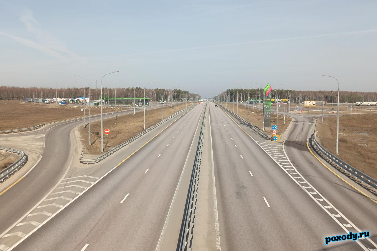 Трасса м-12 съезд рядом с деревней Жуковка