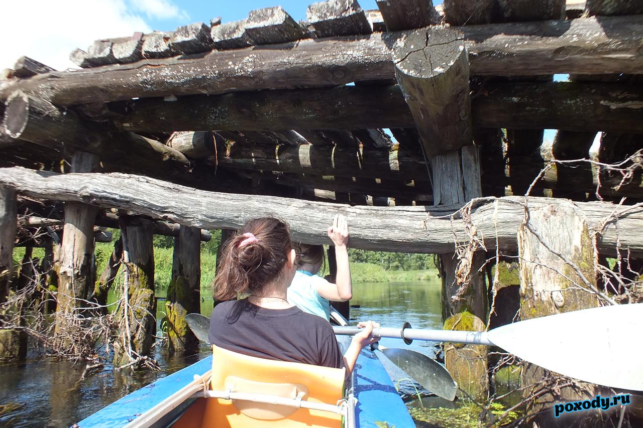 Заброшенный мост на реке